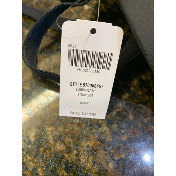 Soma Embraceable Strapless Multi-Way Bra Black 34 DDD NWT - Picture 2 of 7